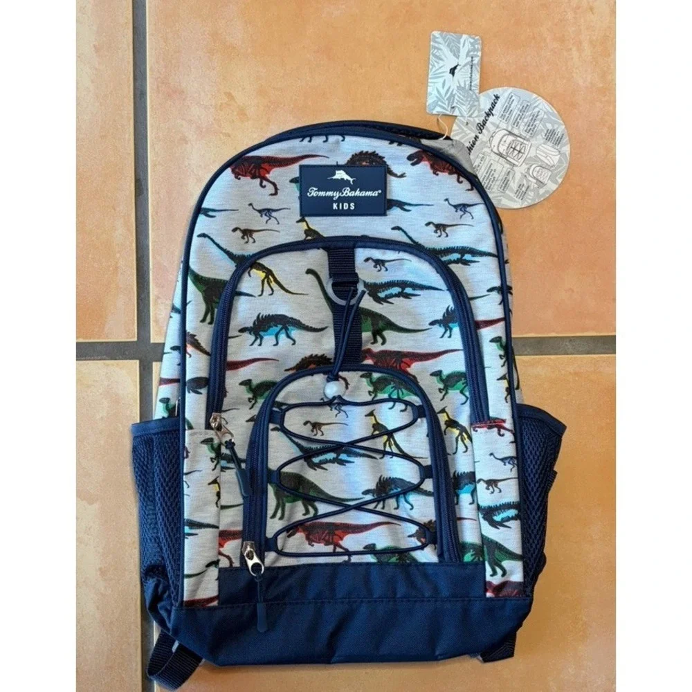 New With Tags - Tommy Bahama Kids Backpack dinosaur Print